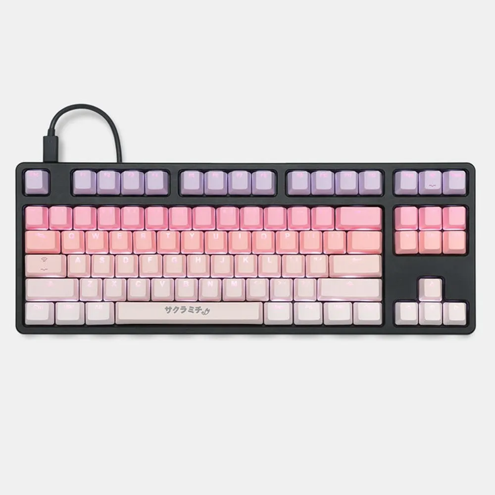 taihao Sakura Michi pbt doubleshot keycaps diy gaming mechanical keyboard Backlit oem