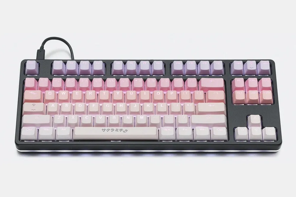 taihao Sakura Michi pbt doubleshot keycaps diy gaming mechanical keyboard Backlit oem