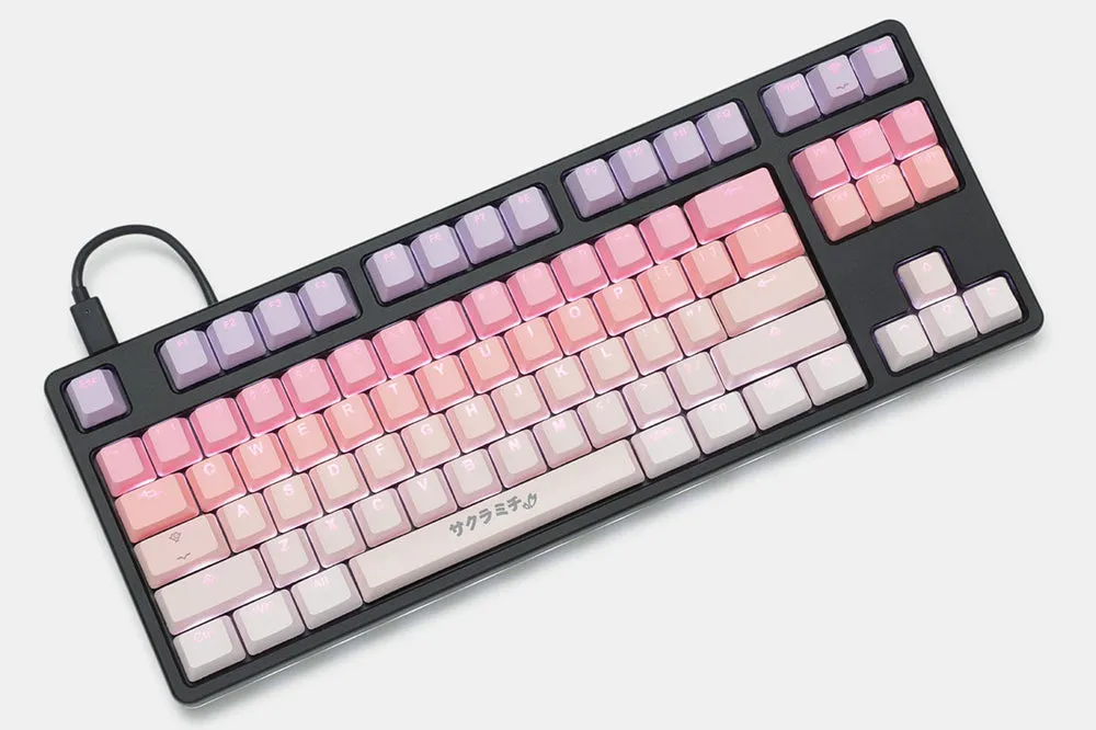 taihao Sakura Michi pbt doubleshot keycaps diy gaming mechanical keyboard Backlit oem