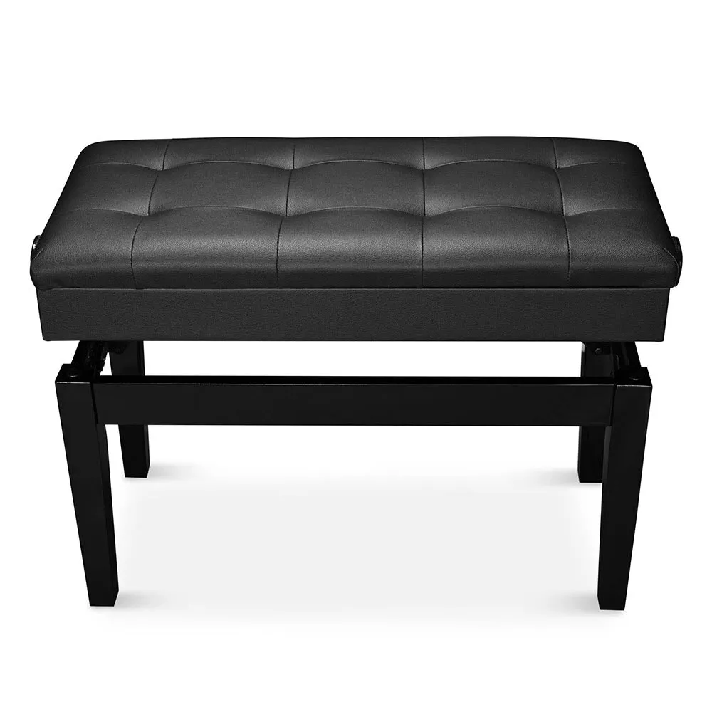 TheLAShop Piano Bench with Storage Adjustable Duet Seat