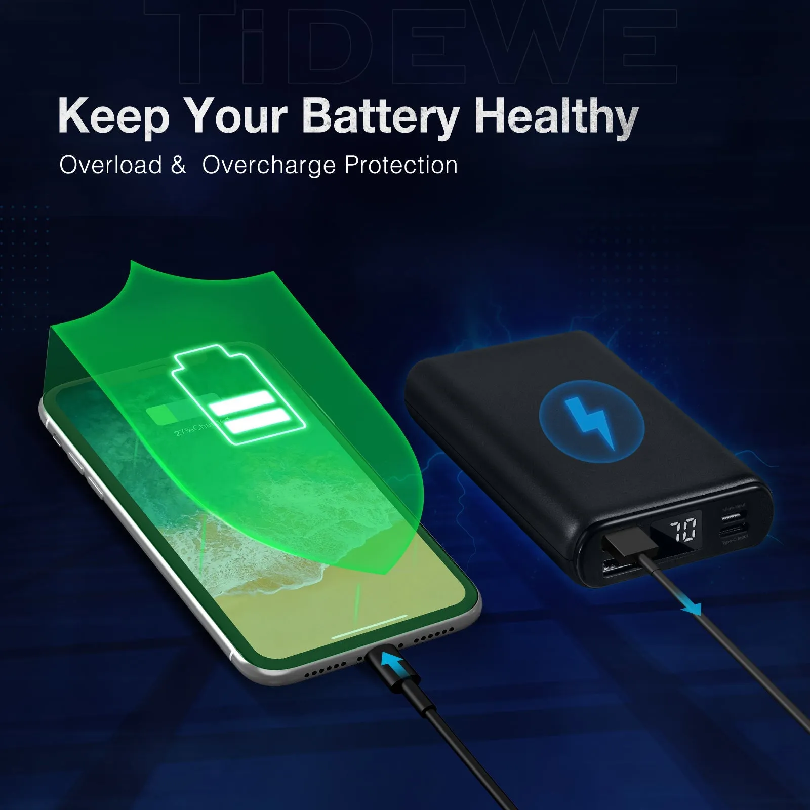 TideWe Power Bank, Rechargeable Battery Pack