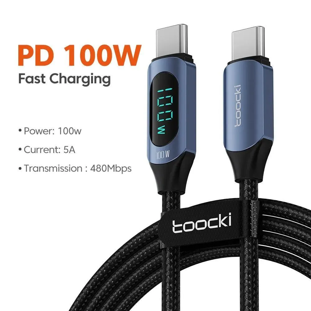 Toocki Fast Charging Type C Cable with Display: High-Speed Charging Solution for Multiple Devices