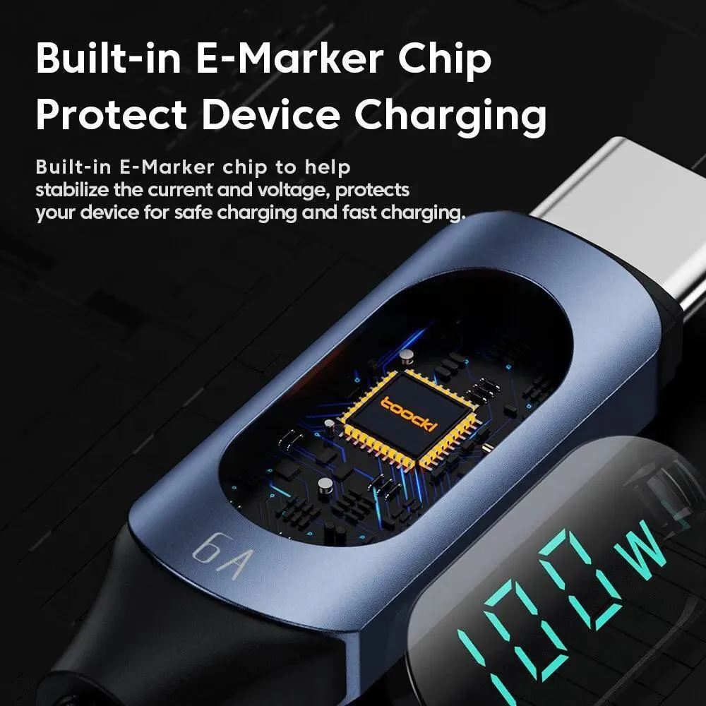 Toocki Fast Charging Type C Cable with Display: High-Speed Charging Solution for Multiple Devices