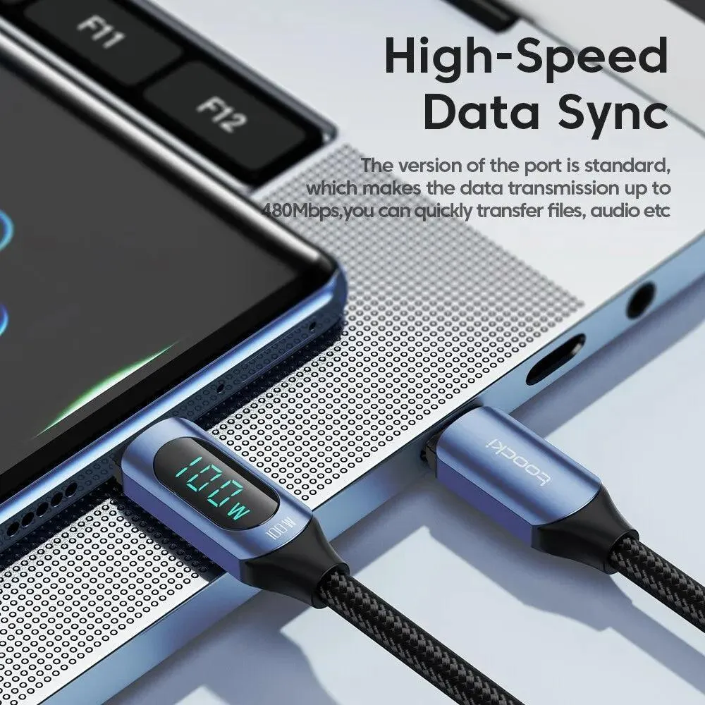 Toocki Fast Charging Type C Cable with Display: High-Speed Charging Solution for Multiple Devices