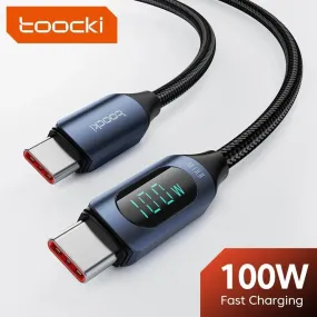 Toocki Fast Charging Type C Cable with Display: High-Speed Charging Solution for Multiple Devices