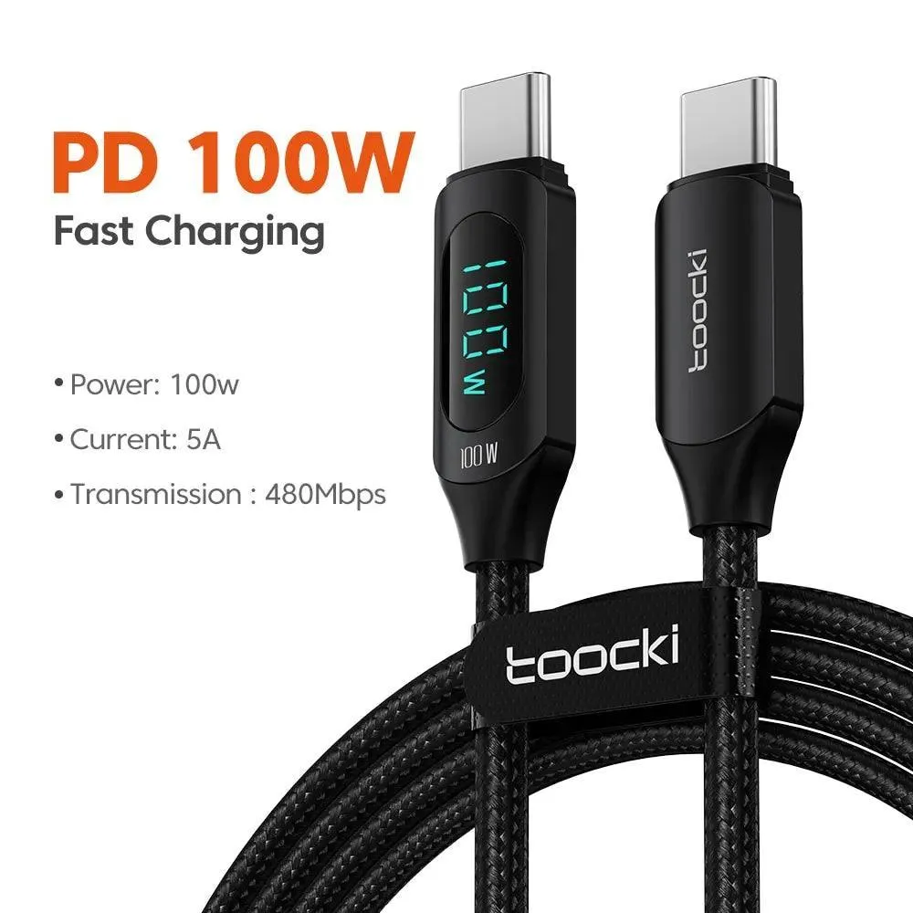 Toocki Fast Charging Type C Cable with Display: High-Speed Charging Solution for Multiple Devices