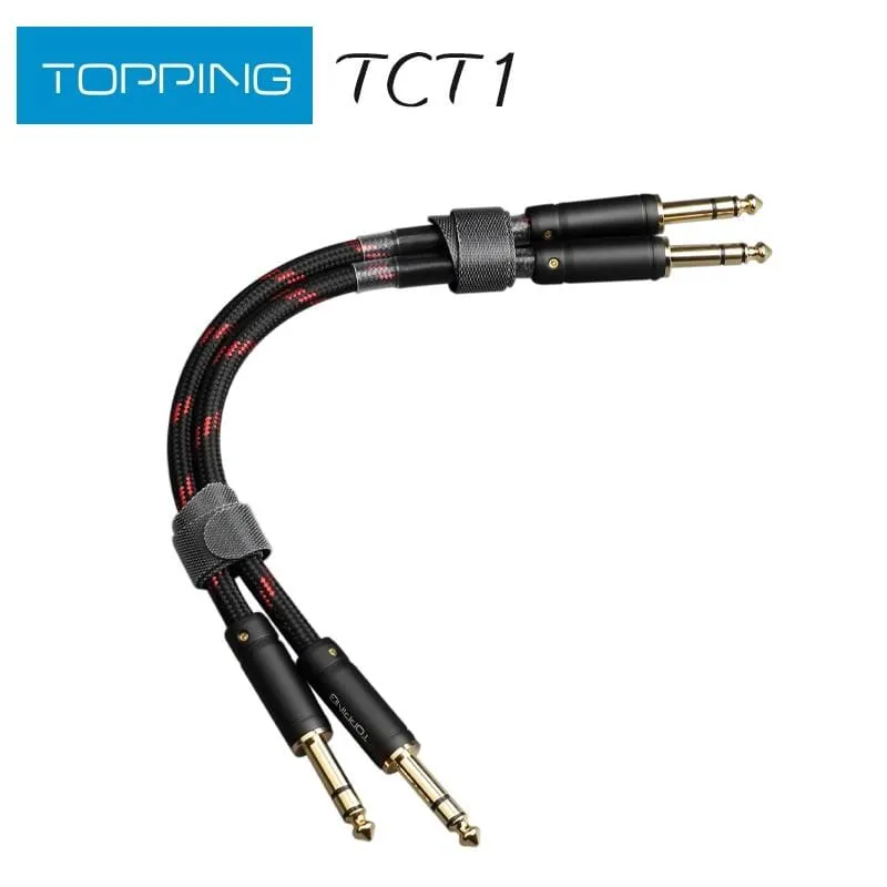 TOPPING TCT1 6.35mm TRS to 6.35mm TRS Balanced Copper Cable OCC (Pair)