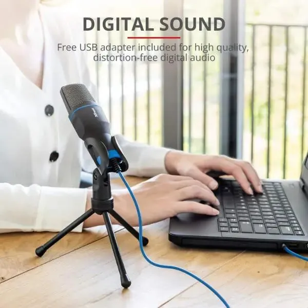 Trust Mico All-Round USB Plug And Play Condenser Microphone With Tripod