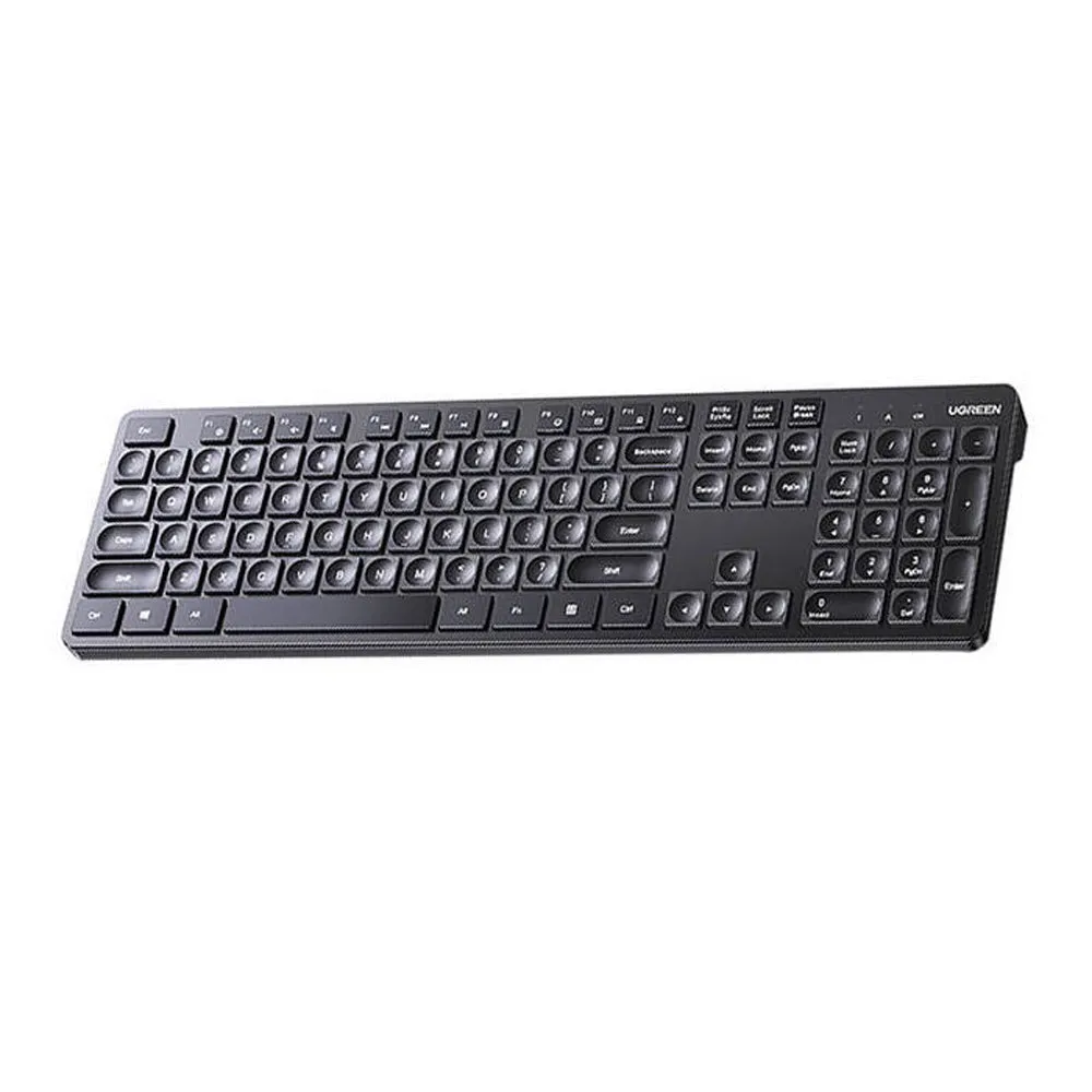 UGREEN KU004 104 Keys 2.4GHz Wireless Keyboard for MacBook, iMac, PC, Desktop Computer, and Laptop - Supports Windows, MacOS, ChromeOS, and Linux | 90250