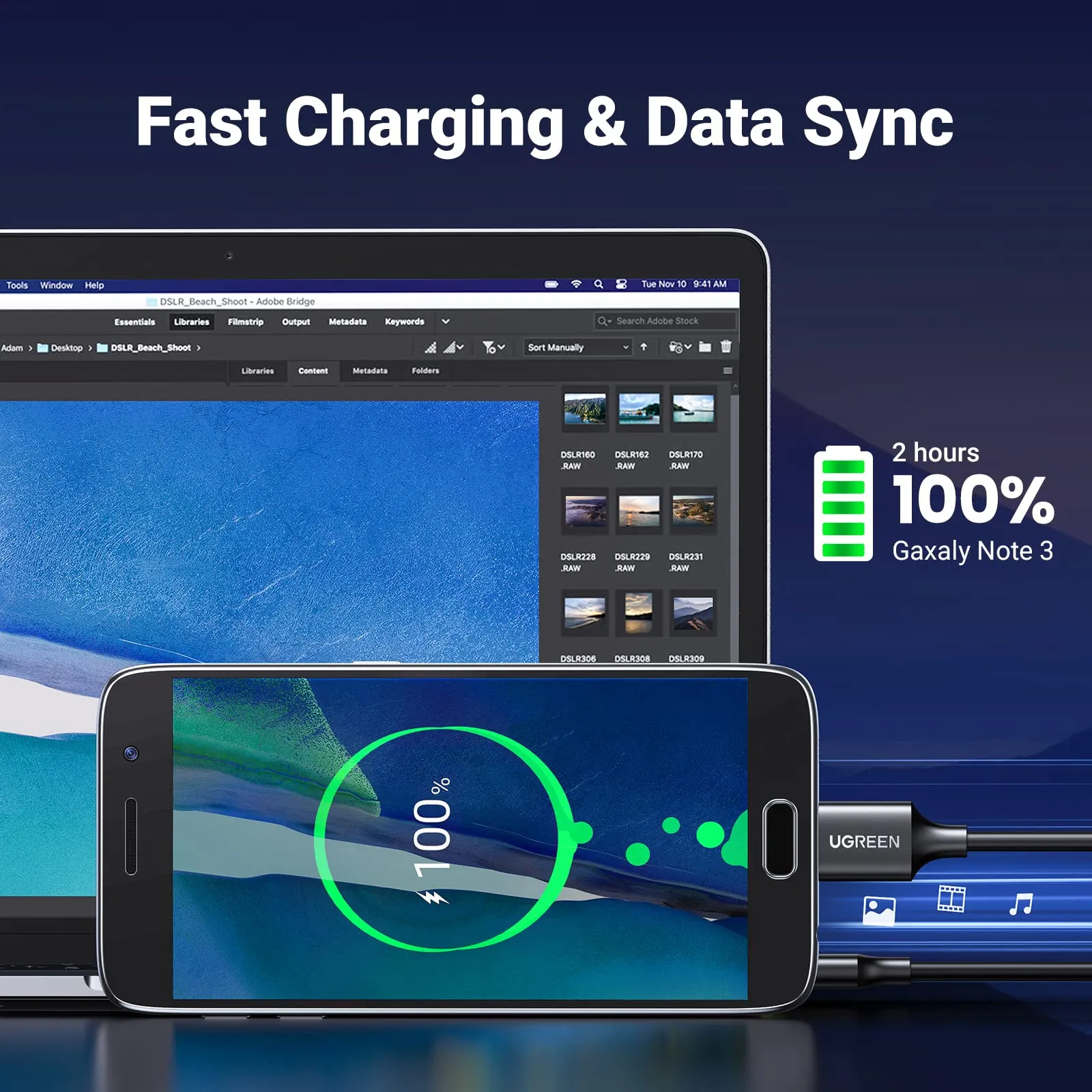 UGREEN  USB 3.0 Type A to Micro USB B Cable, Hard Drive Cable