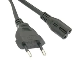 UK Plug Power Cord 2-Prong Figure-8 (Non-Polarized) 6 ft.