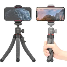 Ulanzi MT-19 Flexible Smartphone Tripod with 360 Degrees Rotating Ball Head for Mobile photography and Vlogging (Gray, Pink, Blue) MT19 MT 19