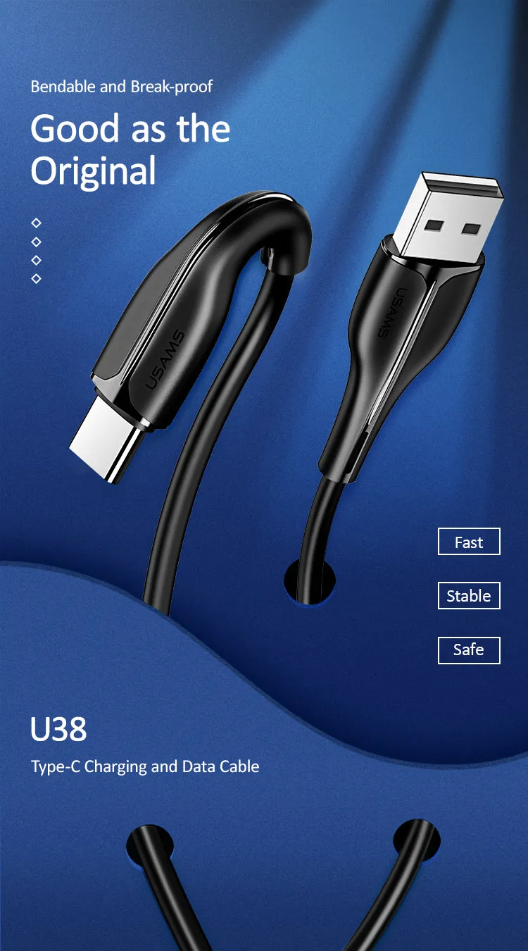 Usams USB Cable - U38 U-Star Series Type-C 2A Charging and Data Cable