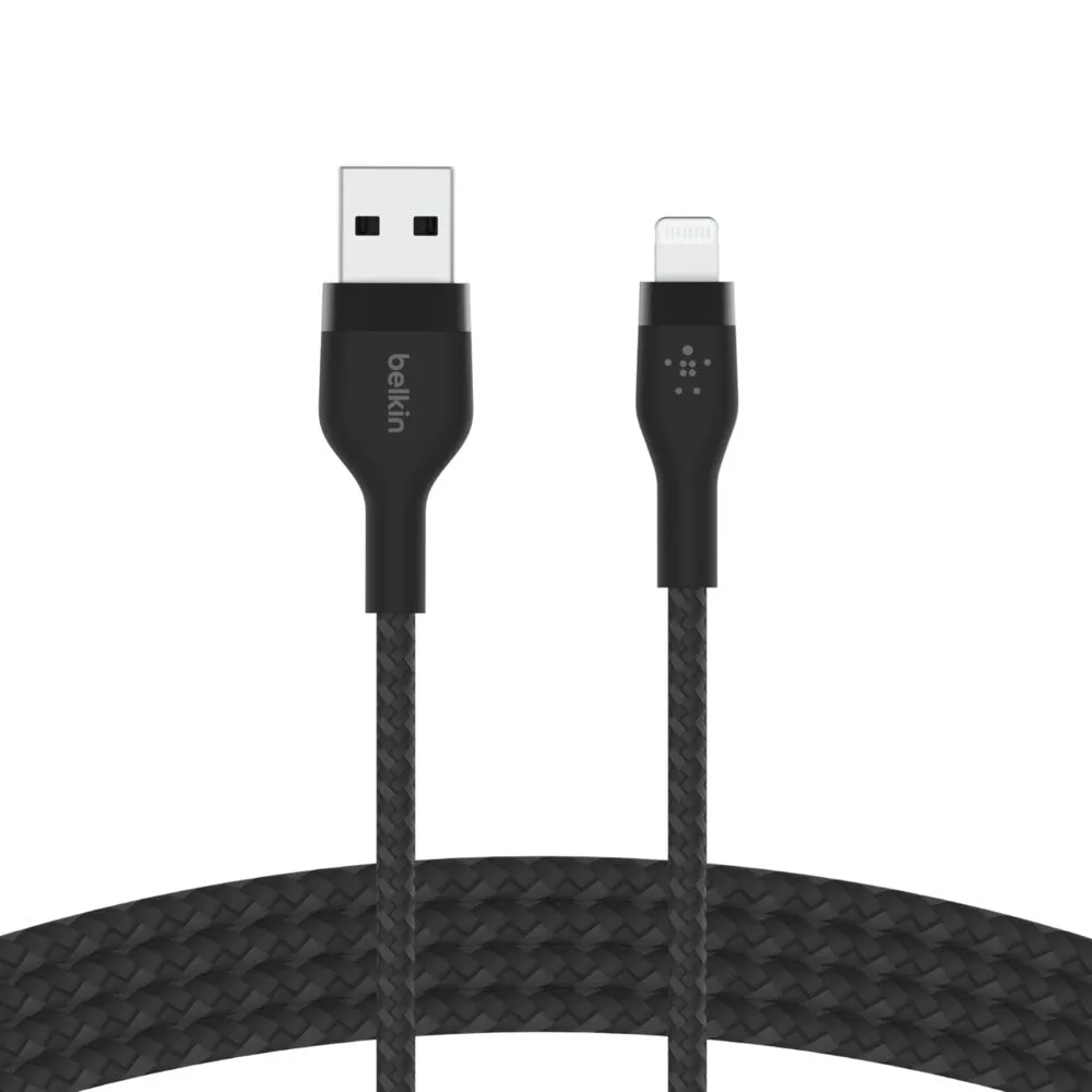 Usb-A To Ltg Braided Silicon 1M Blk