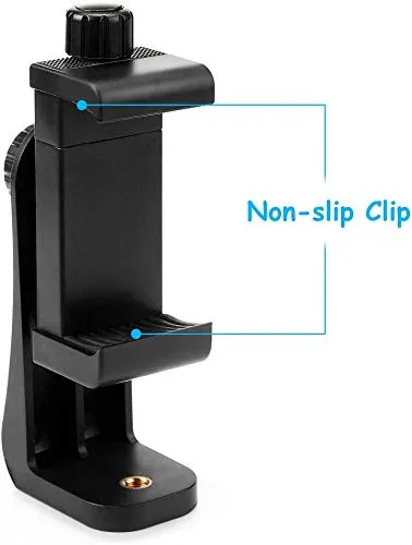 Vastar Universal Smartphone Tripod Adapter Cell Phone Holder Mount Adapter, Fits iPhone, Samsung, and all Phones, Rotates Vertical and Horizontal, Adjustable Clamp