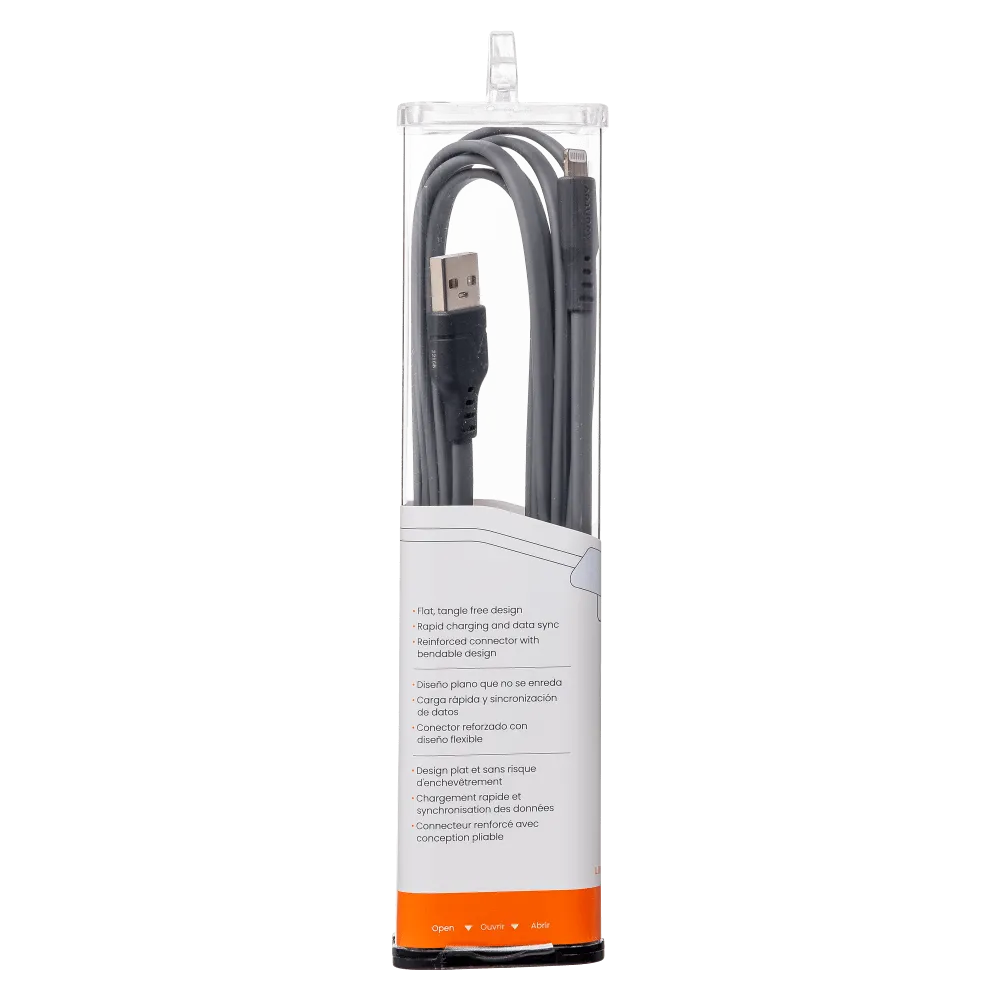 Ventev Chargesync Flat USB A to Apple Lightning Cable 6ft by Ventev