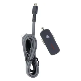 Ventev Dashport RQ1300 mini QC 3.0 Car Adapter w/ (3.3FT) Micro-USB Cable - Gray