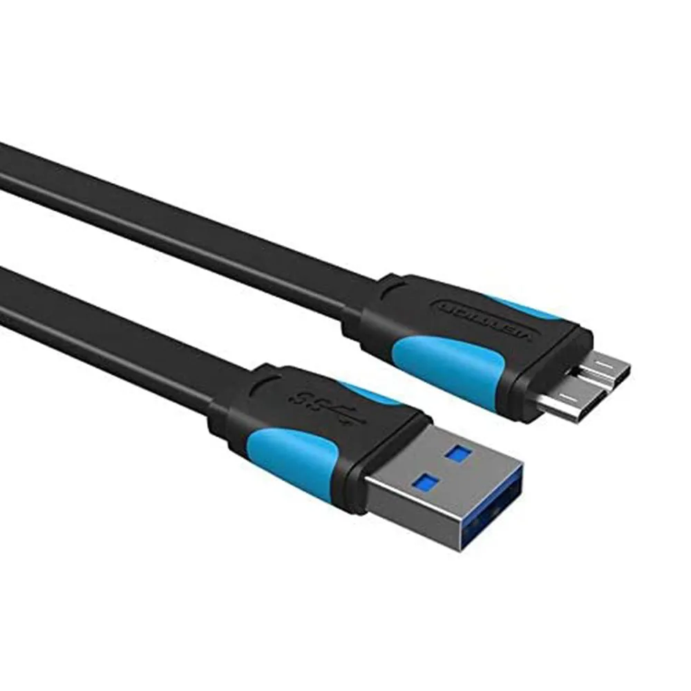 Vention Micro USB 3.0 A Male to Micro USB B Male Flat Nickel Plated (VAS-A12) USB Cable for Mobile Phones, External Hard Drives, PC, Laptops (0.5M, 1M, 1.5M, 2M)