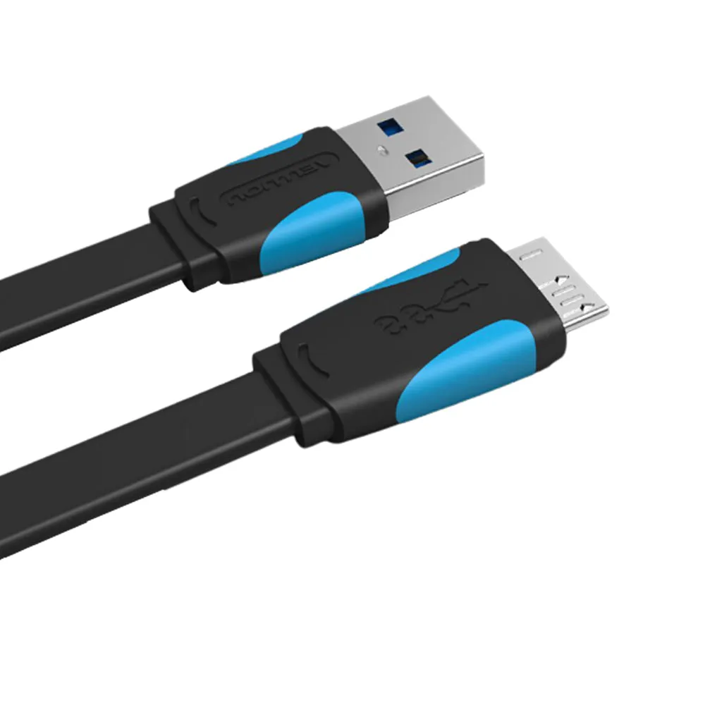 Vention Micro USB 3.0 A Male to Micro USB B Male Flat Nickel Plated (VAS-A12) USB Cable for Mobile Phones, External Hard Drives, PC, Laptops (0.5M, 1M, 1.5M, 2M)