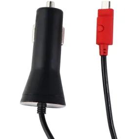 Verizon Coiled Cable Car Charger with Micro-USB & LED Connector - Black