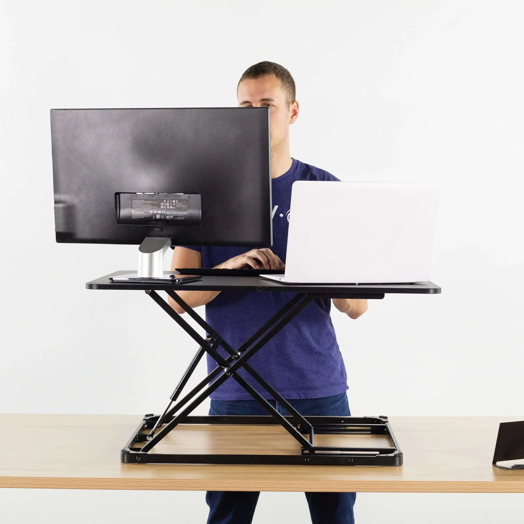 VIVO Black 31" Single Top Portable Desk Riser, DESK-V000I