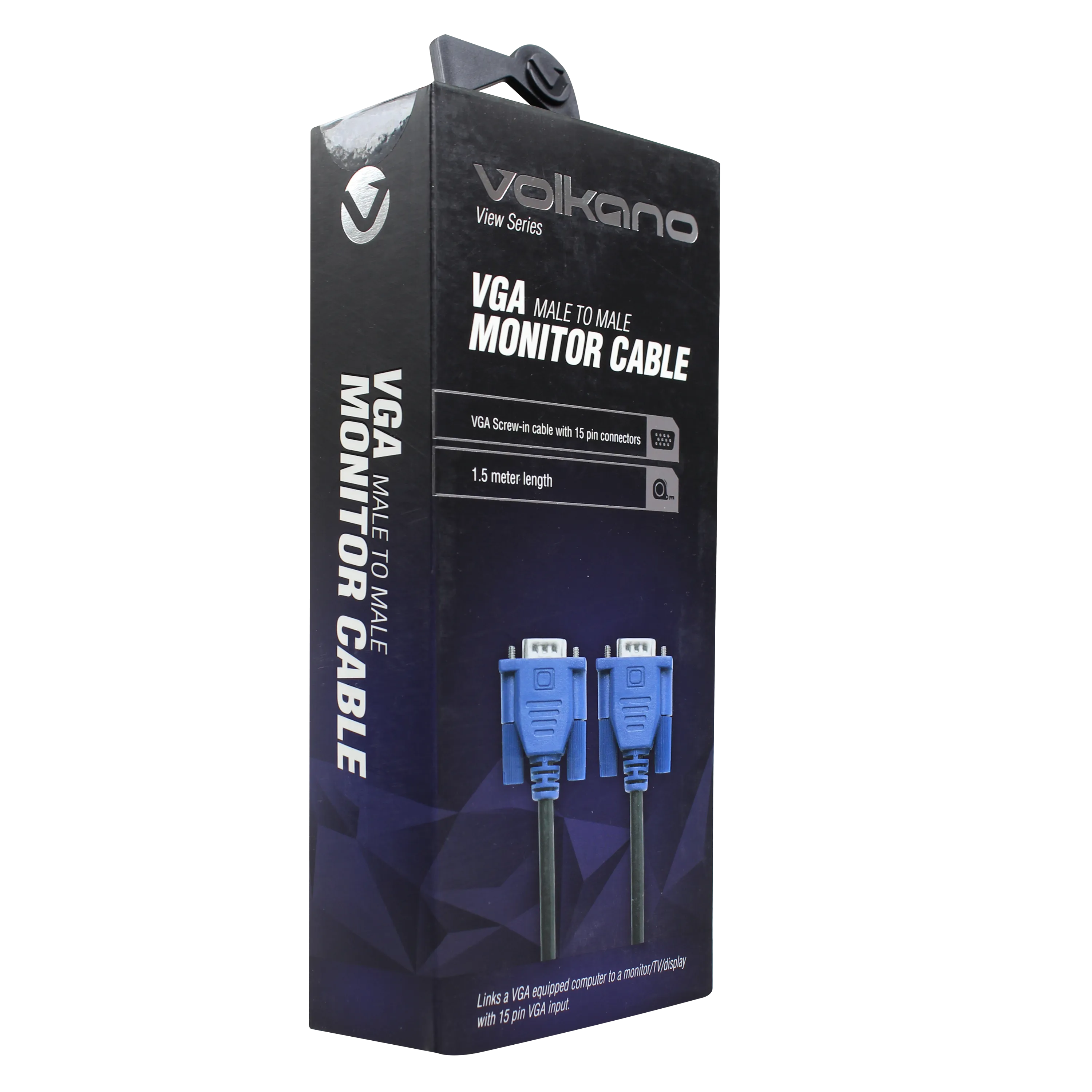 Volkano View series VGA cable, 1.5 meter - black