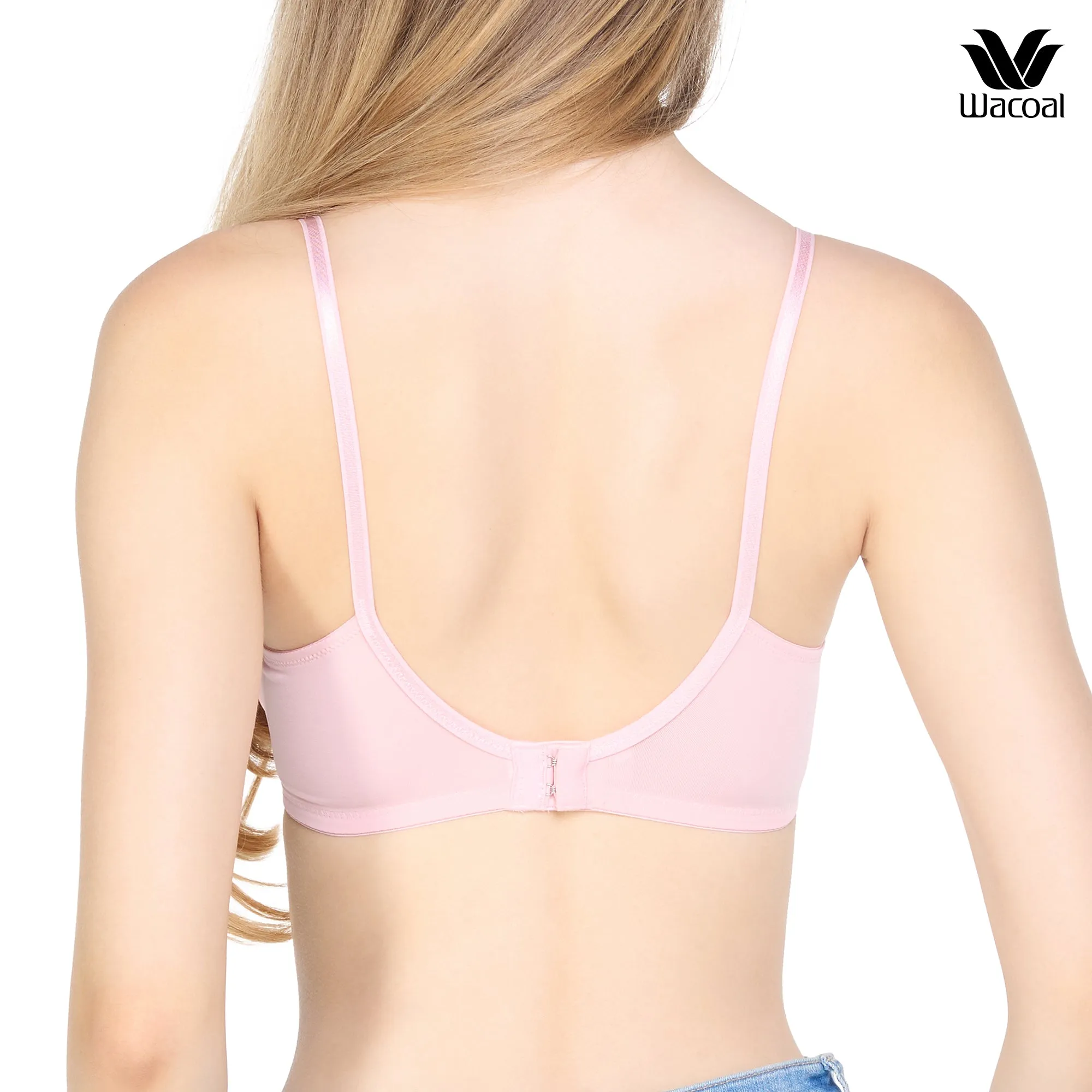 Wacoal Surprise Comfort Bra บราไร้โครง ฟองน้ำบาง 8 มิล นุ่มสบาย รุ่น WB3X96 สีโอรส (LP)