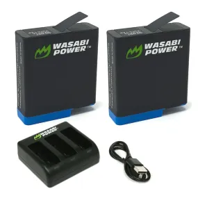 Wasabi Power Battery for GoPro HERO8 and Triple Charger Compatible with HERO8 BLACK, HERO7 BLACK, HERO6, HERO5