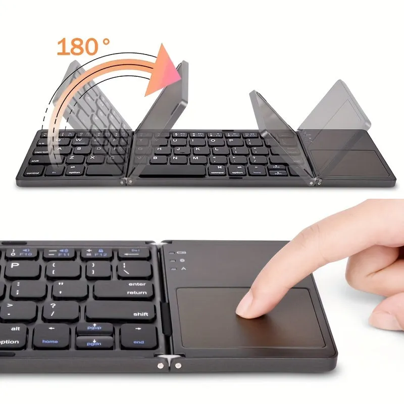 Wireless Folding Keyboard Keyboard With Touchpad For Windows, Android, IOS, Phone, Multi-Function Button Mini Keyboard