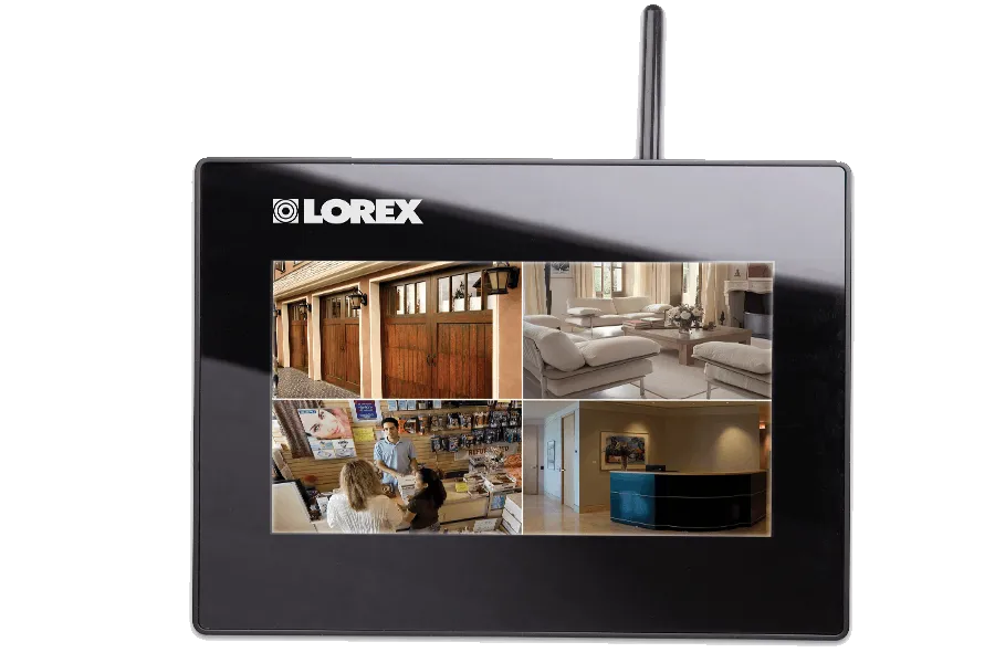 Wireless home camera system with 2 wireless cameras, 7 inch monitor