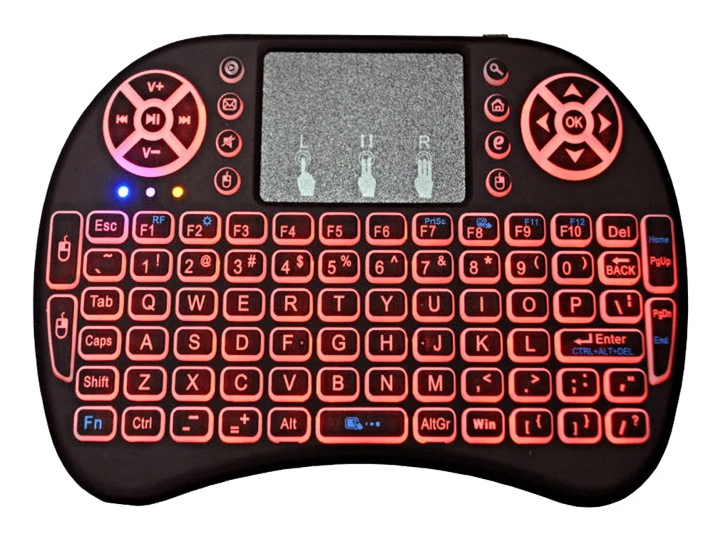 Wireless Keyboard Mini Wireless Keyboard With Touchpad Mouse Combo Qwerty Keypad,Rechargeable Handheld Keyboard Remote