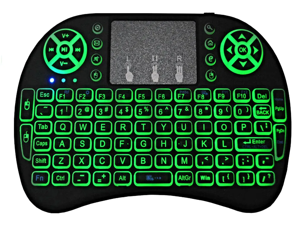 Wireless Keyboard Mini Wireless Keyboard With Touchpad Mouse Combo Qwerty Keypad,Rechargeable Handheld Keyboard Remote