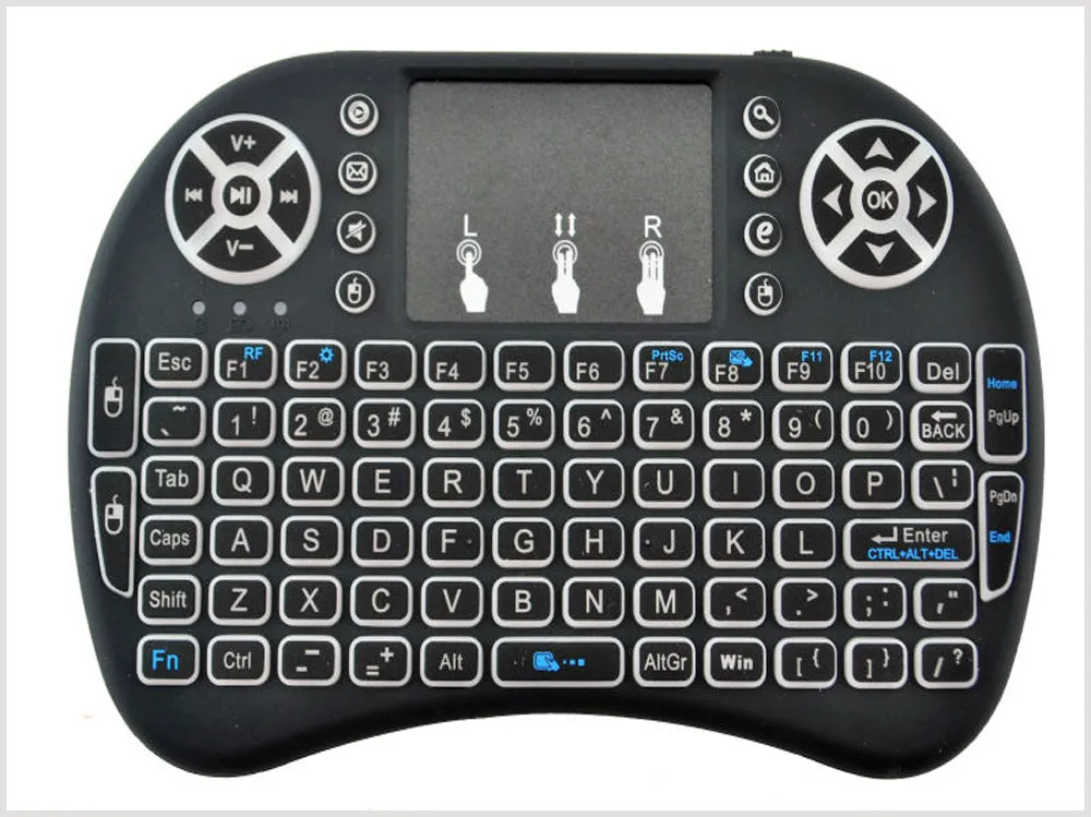 Wireless Keyboard Mini Wireless Keyboard With Touchpad Mouse Combo Qwerty Keypad,Rechargeable Handheld Keyboard Remote