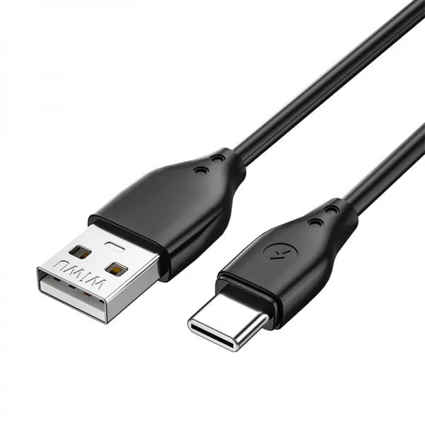 WIWU WI-C001 PIONEER USB TO TYPE-C CHARGING CABLE 2.4A 1M - BLACK