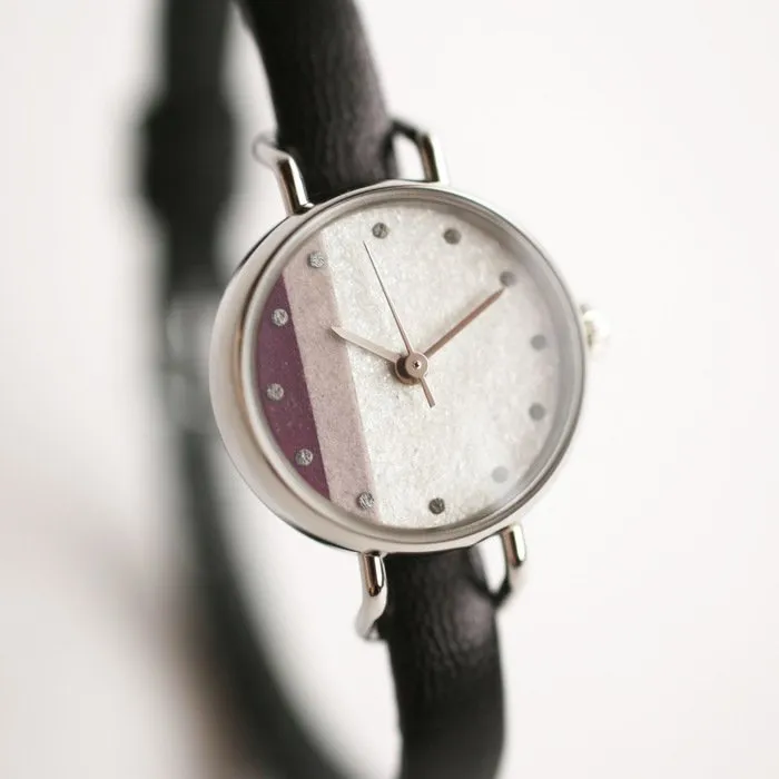 Women's Wristwatch - Wisteria Color, Japanese handmade wrist watch