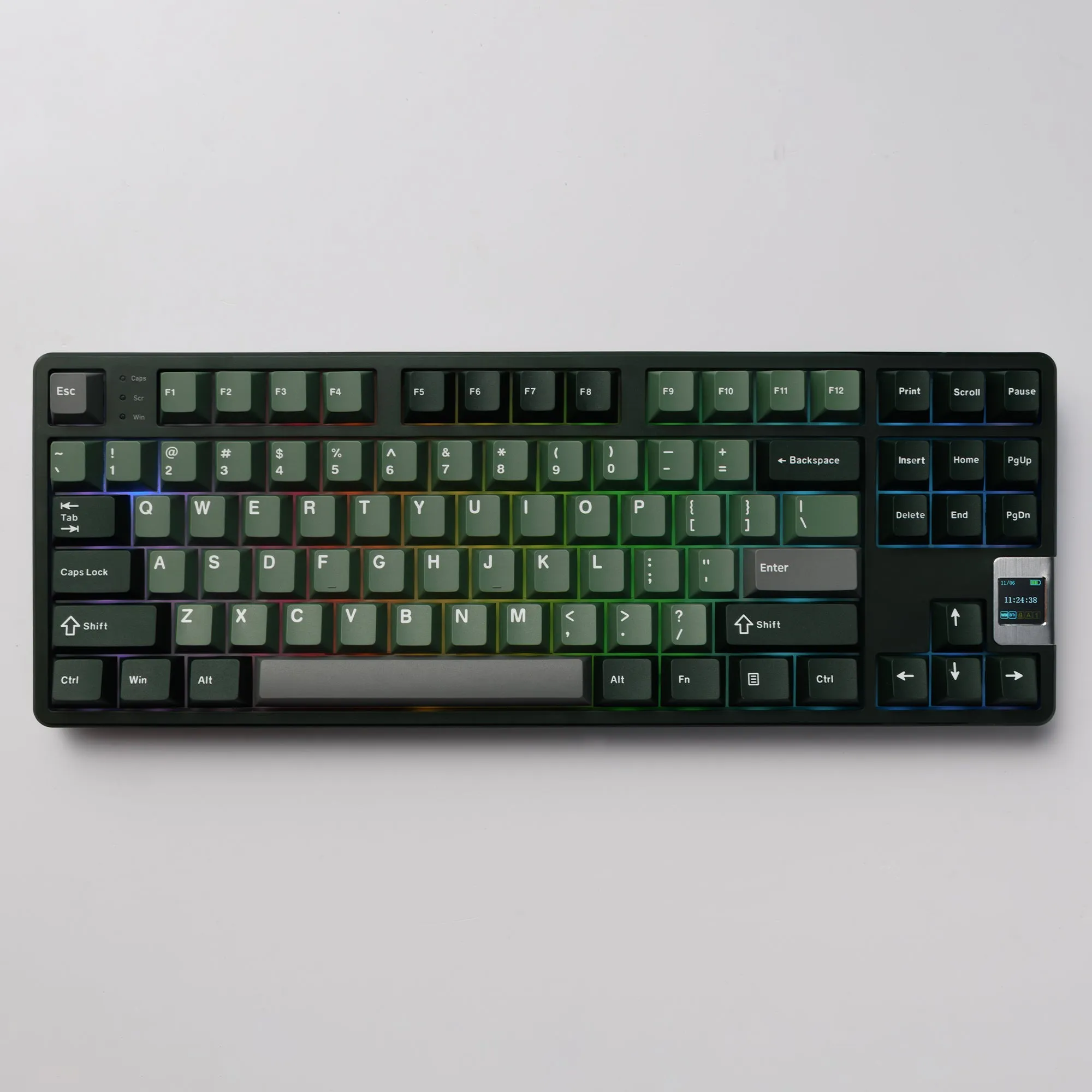 Womier QK87 TKL QMK/VIA Support Wireless Keyboard with Multimedia Display